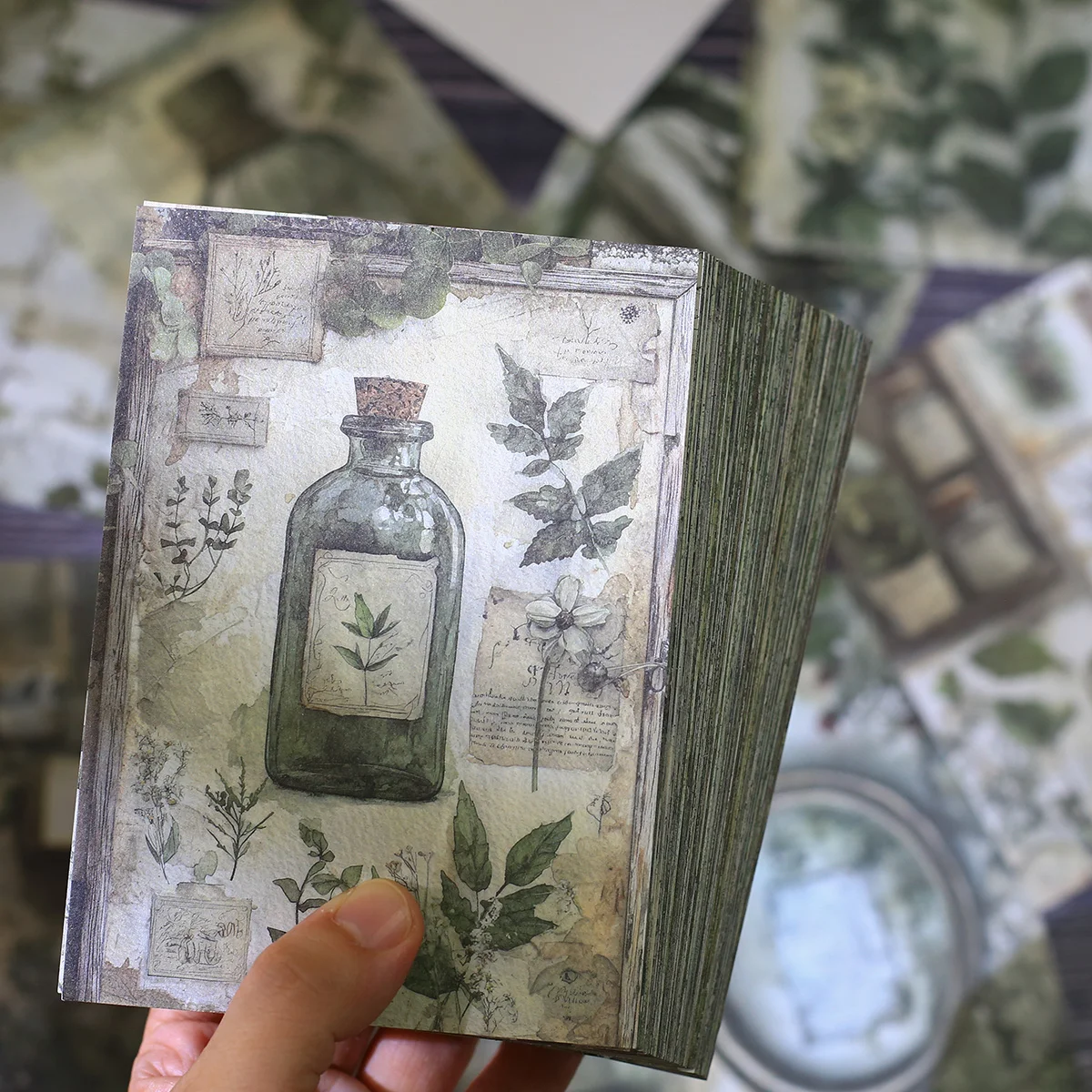 160 Blatt Vintage-Pflanzen-Scrapbook-Papier, kein wiederholendes Muster, Junk-Journal-Zubehör, Dekor, DIY, Kartenherstellung, Album, Collagenpapier