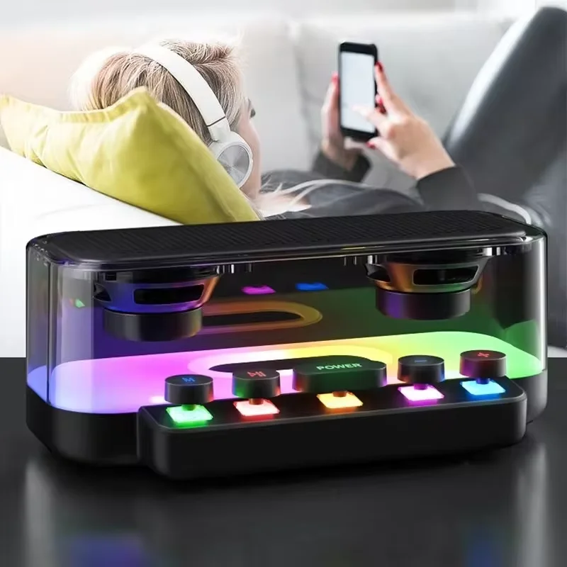 Z6 Wireless Bluetooth Speaker with HiFi Stereo Sound, Long Hours Playtimes with Colorful Lights