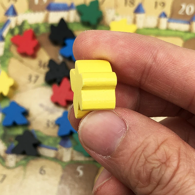 Accessoires de jeu de société Meeples en bois, jetons Carcassonne, pions de rechange, composants de jeu brittop, 16mm, 100 pièces