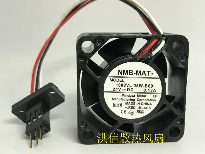 

Free shipping original NMB 4020 1608VL-05W-B69 DC24V 0.13A 40 * 20MM frequency converter cooling fan