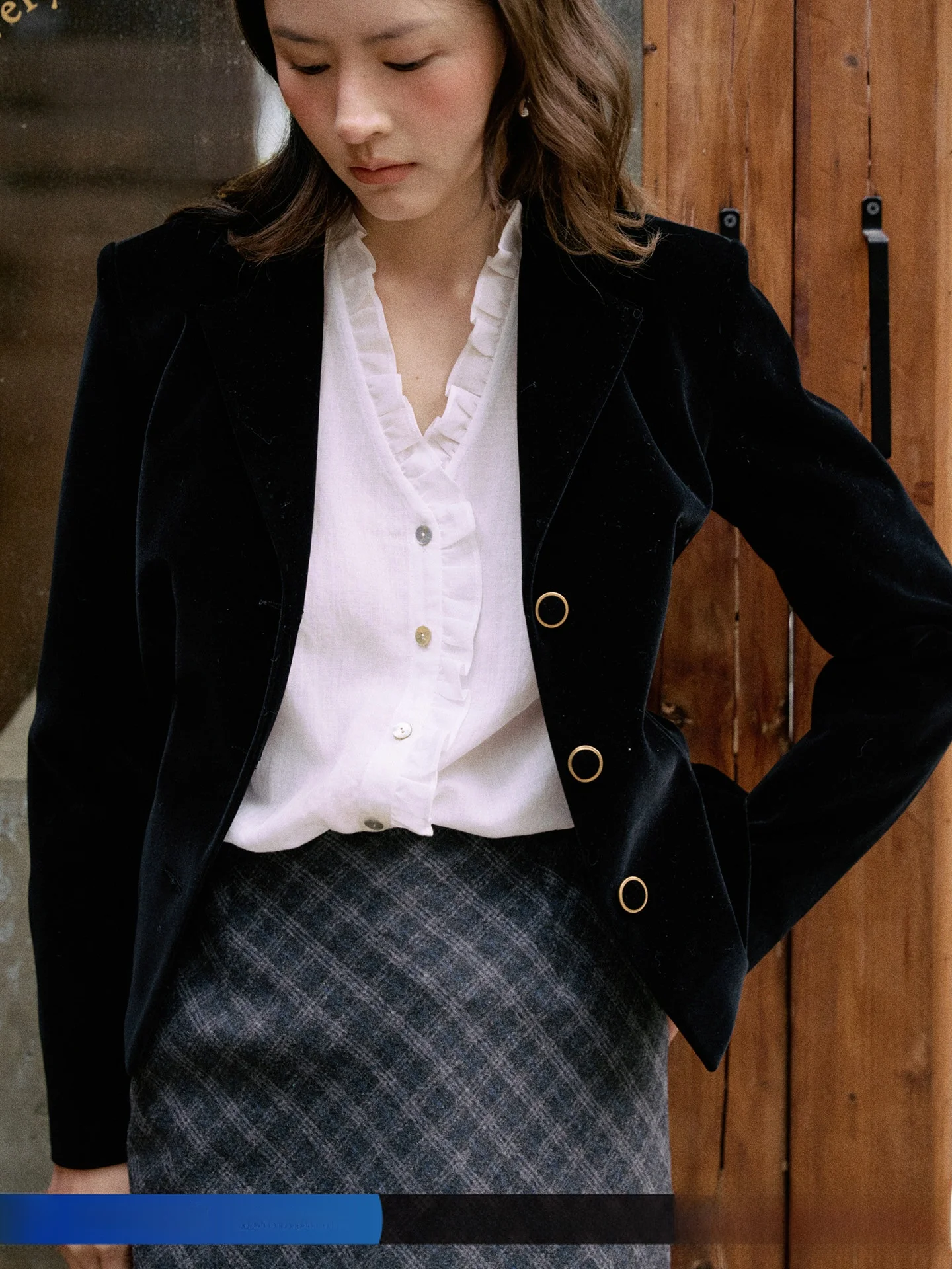 

Ele Velvet Belted ort Suit Jaet for Women Commute Bla Slimming Commute Sle Stand Fit Long Sve Pure Color