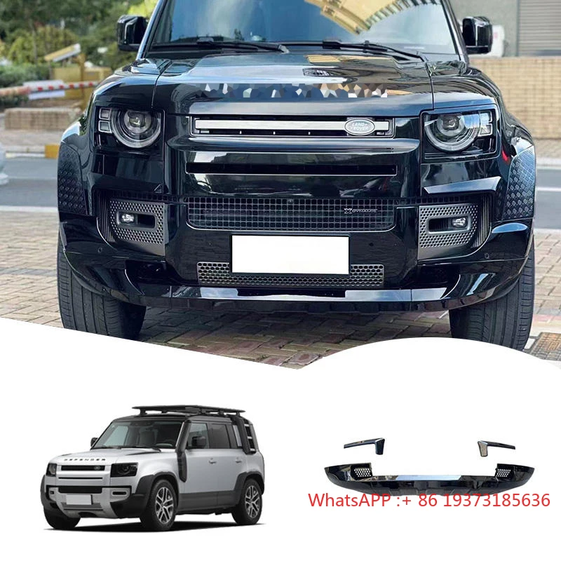 Luxury Dry Carbon Auto Body Kit Front Bumper Lip Spoiler Fit for Land Rover Defender Front Bumper Spoiler Add on 2022 2023