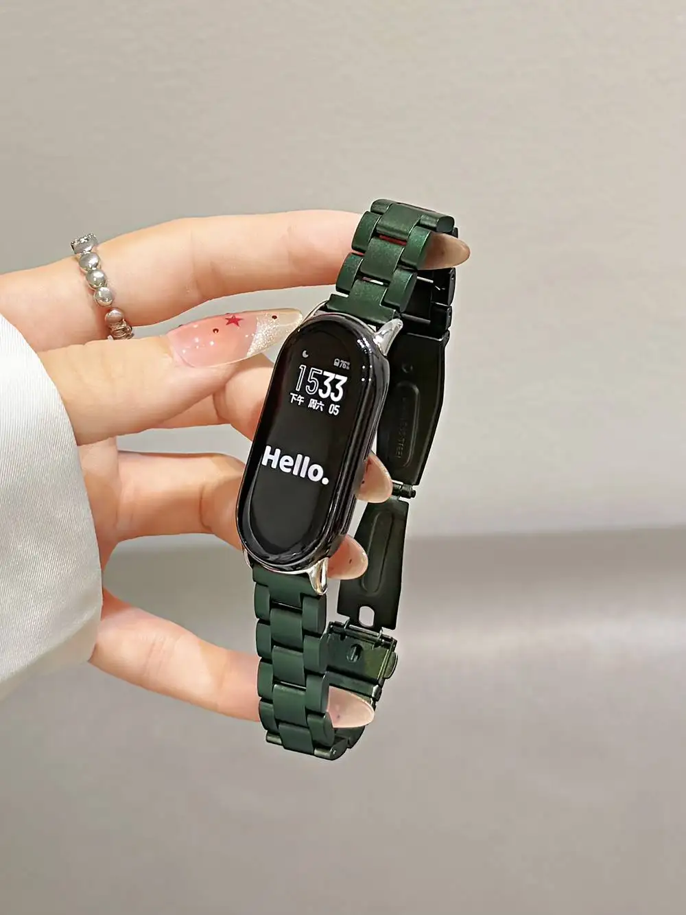 Luxury Candy Three Beads Rmetal For Xiaomi Band 9/8/NFC Xiaomi 8 9 Strap