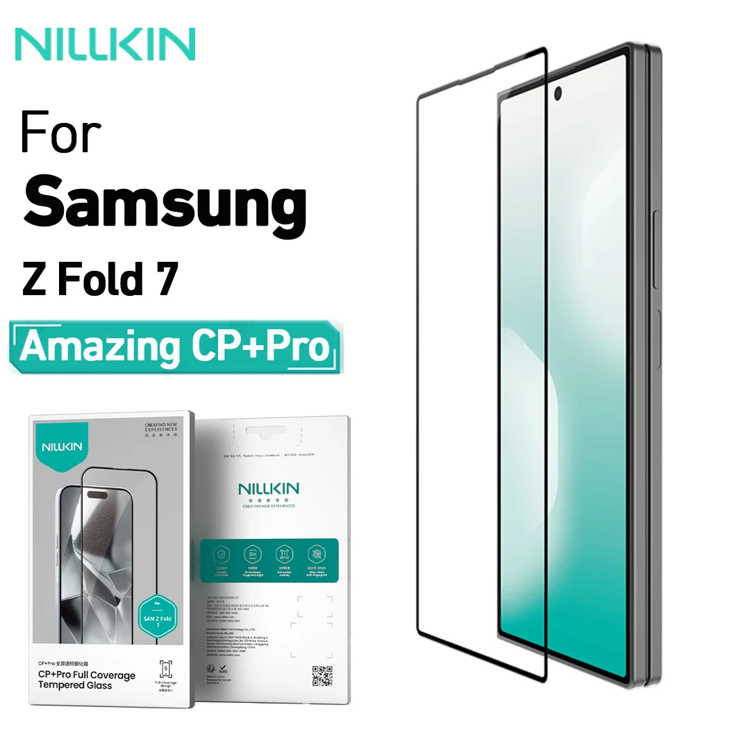 Nillkin Amazing CP+PRO Tempered Glass for Samsung Galaxy Z Fold 7, 9H Hardness, 2.5D Arc Edge, Anti-burst, HD Clear Screen Guard