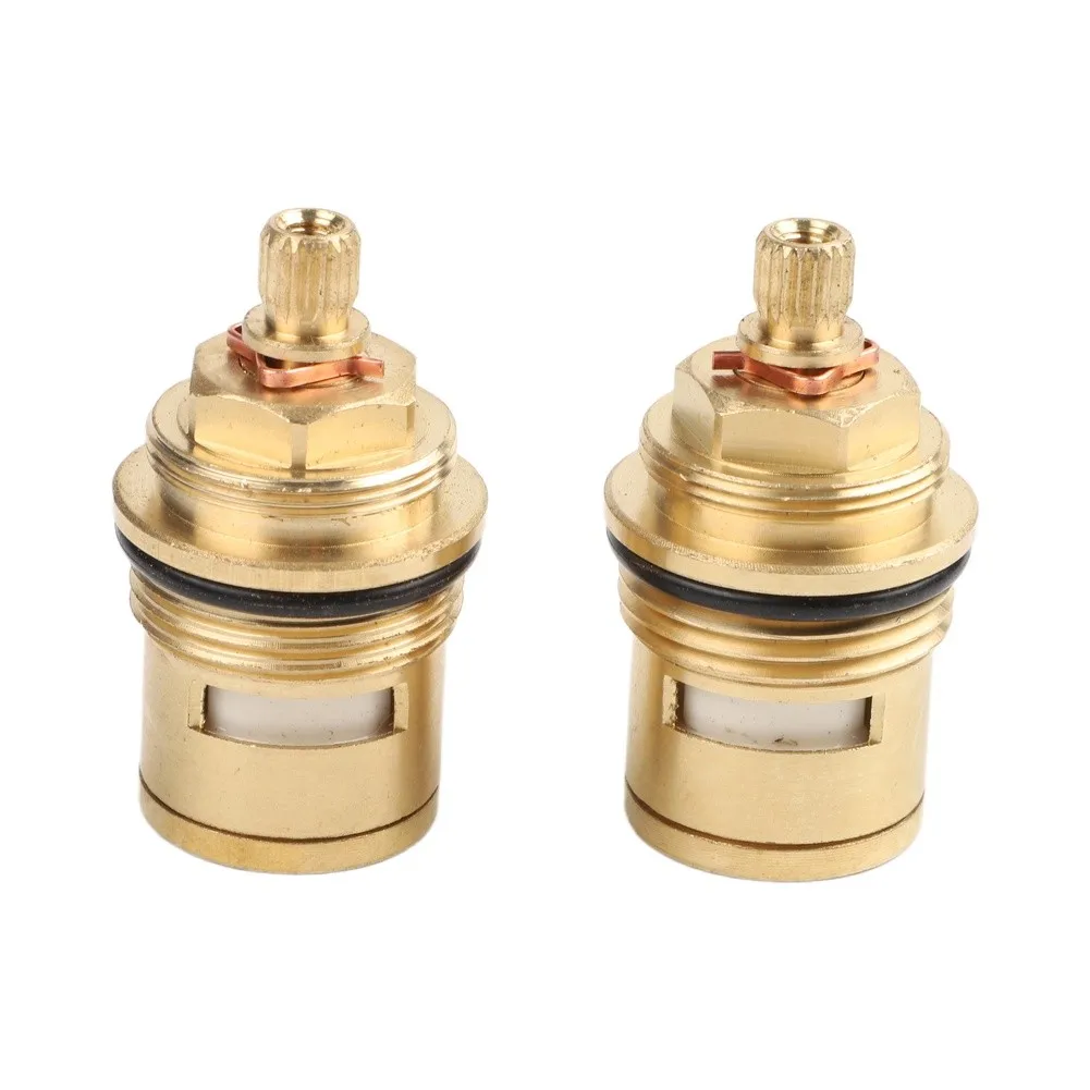 Brass Disc Cartridge Pair for 3/4 Inch Hot Cold Water Valves Designed for Consistent Flow and Reliable Operation in for taps