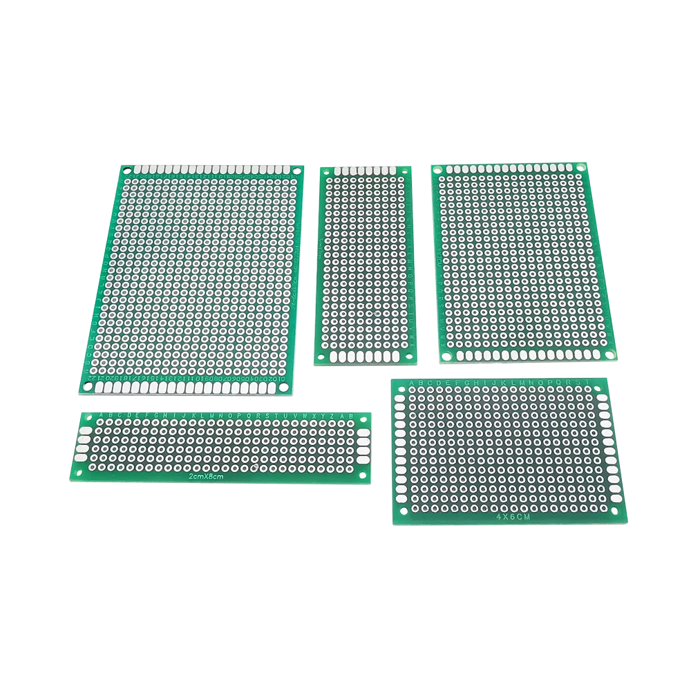 5Pcs/Lot Double Sided PCB Prototype Board 2x8 3x7 4x6 5x7 6x8 7x9cm DIY Universal Printed Circuit Board Protoboard for Arduino