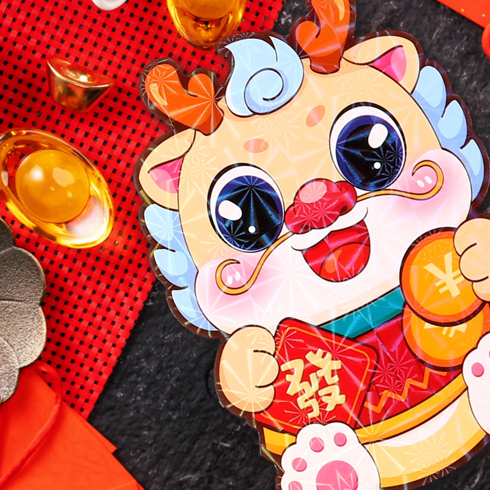 

60pcs Cartoon Red Envelopes Lucky Money Bags for Chinese New Year 2024 Dragon Spring Festival Gift Envelope Paper Red Packets