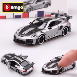 Bburago 1/64 Porsche 911 Volkswagen Ferrari Миниатюрная модель автомобиля из сплава литые копии автомобиля коллекционная игрушка для мальчиков подарки