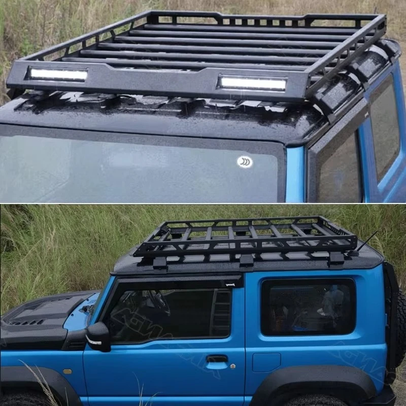 

Roof Rack With LED Light Aluminium 4X4 3door Roof Rack for Jimny 2024 2023 2022 2021 2020 JB64 JB74custom