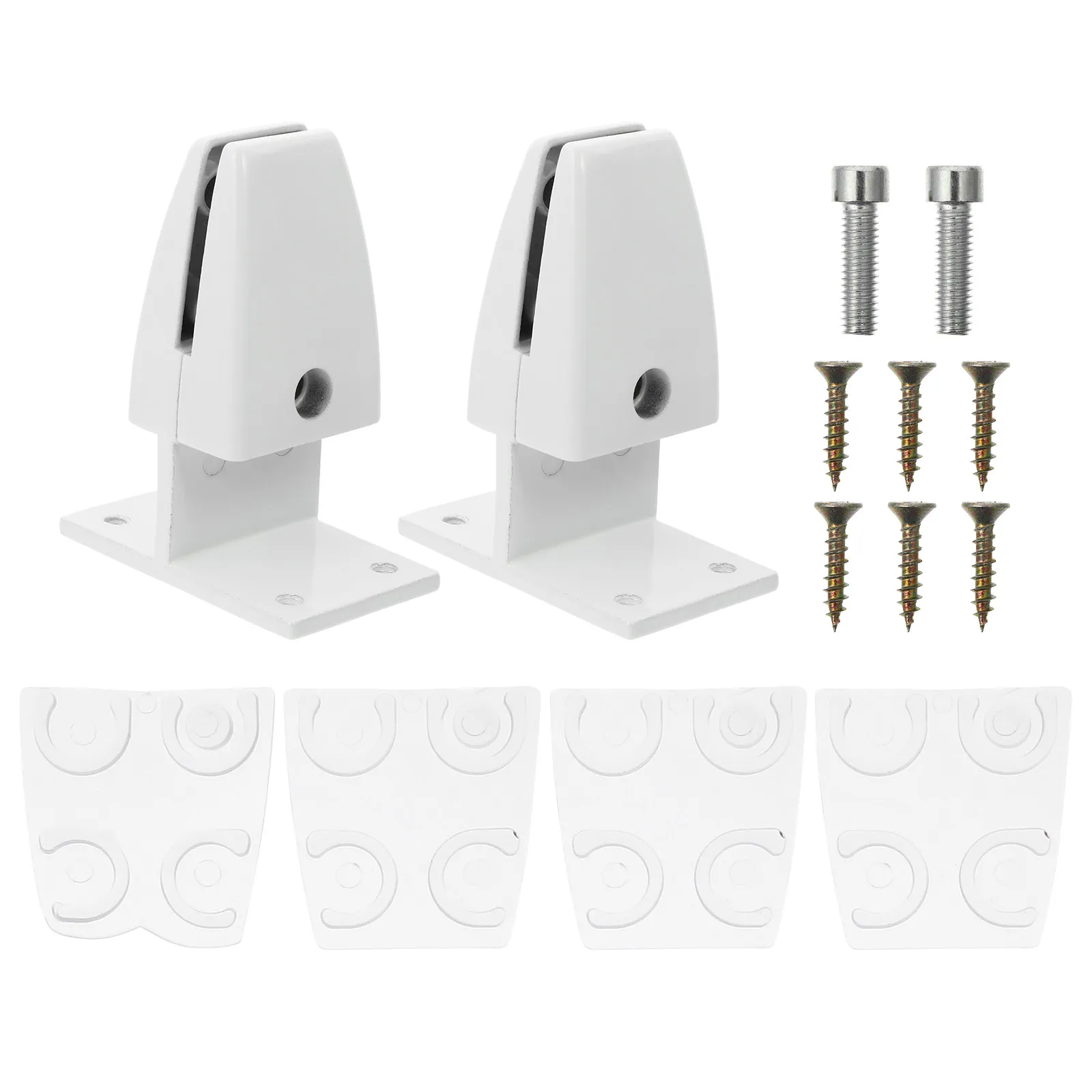2pcs Desk Divider Clamps for Glass Partitions – Heavy-Duty Metal Privacy Screen Clips with Thickened Stable Base