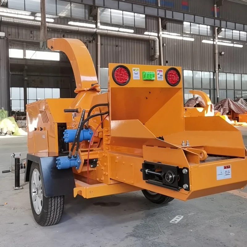 High Performance 50  Heavy Duty Wood Chipper Tree Shredder Farm Fuel Wood Chipper Hydraulic Systems Forestry Wood Chipper
