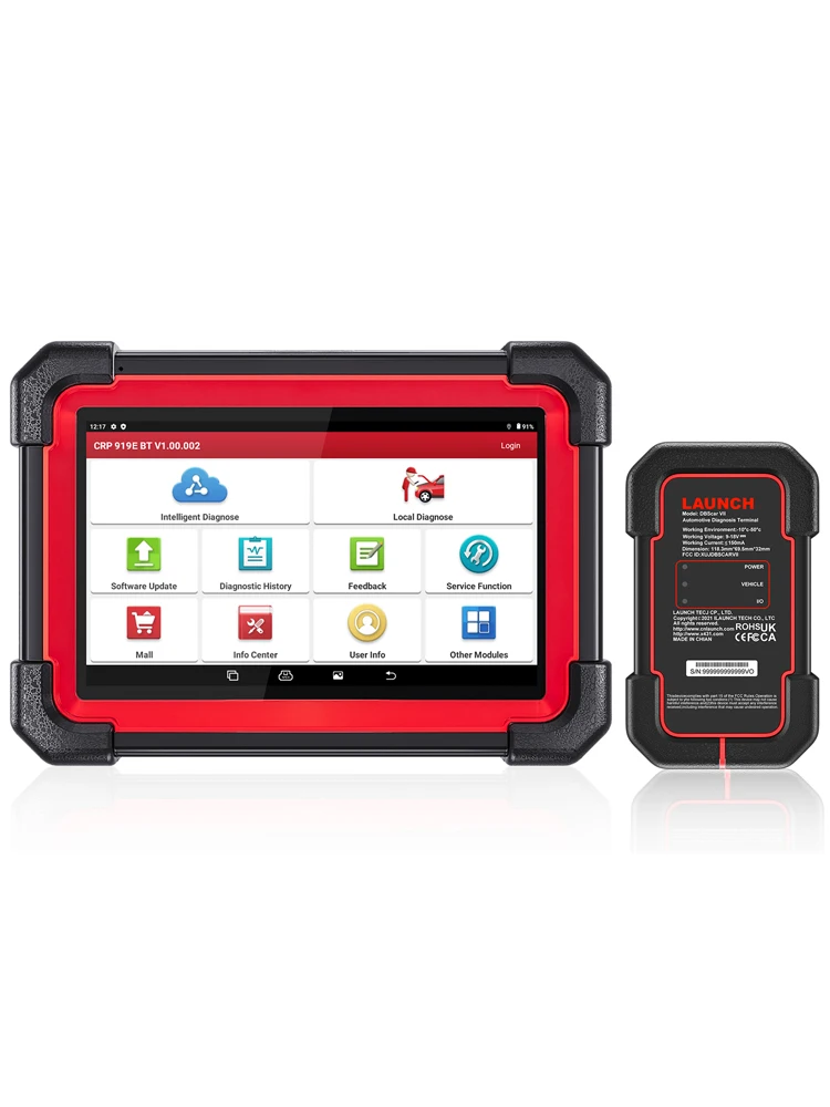 LAUNCH X431 CRP919E BT OBD2 Auto-Scanner für alle Systeme, 37 Reset-Funktionen, ECU-Codierung, CANFD & DOIP, FCA AutoAuth, bidirektionales Scan-Tool, professionelles Auto-Diagnosegerät