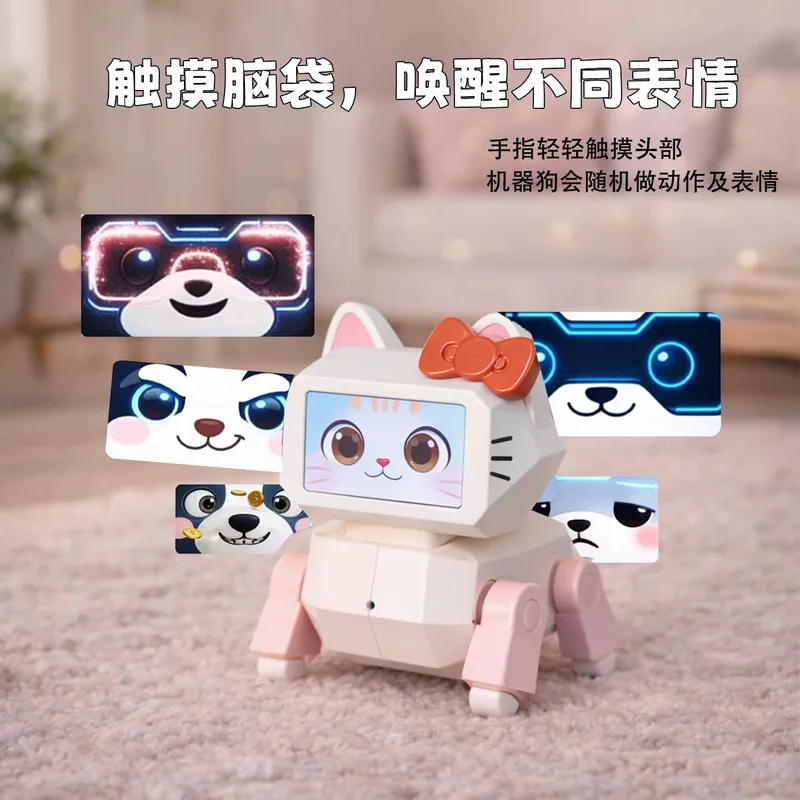 

Xiaole Ai Intelligent Electronic Pet Dog Robot Touch Sensitive Changeable Expressions Interactive Mechanical Desktop Companion