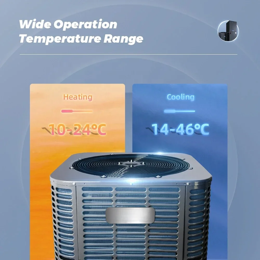 Air Handling Unit HVAC System Air Conditioner Inverter Heat Pump 18 SEER 3Ton 4Ton 5Ton Vertical Air Handler