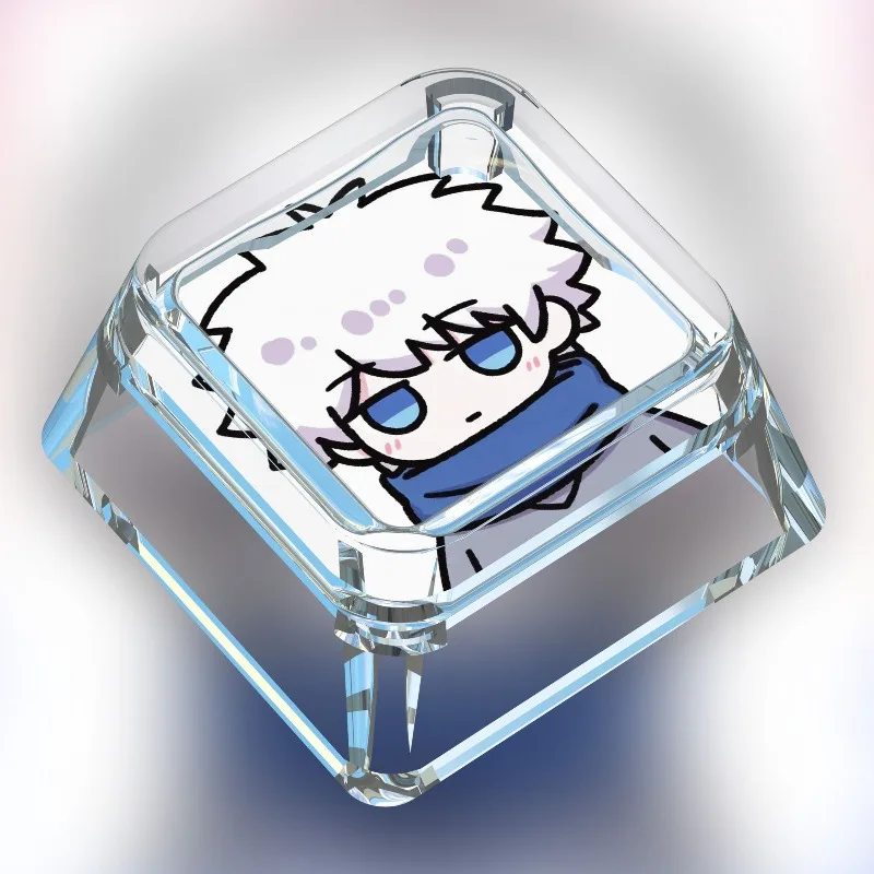 قبعات لوحة المفاتيح الميكانيكية Hunter x Hunter Gon Freecss Killua Zoldyck كارتونية تشيبي أغطية مفاتيح شفافة مخصصة للبيع بالجملة