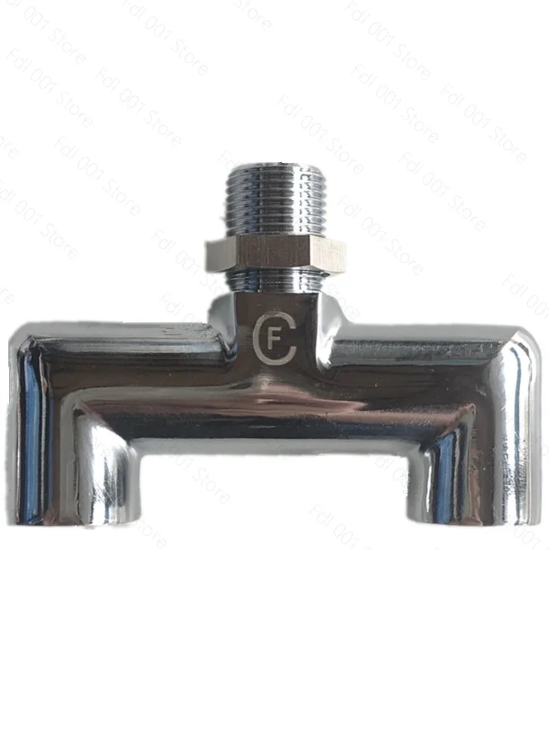 Full Steam Boiler Pressure Gauge + Elbow Copper Generator Pressure Controller + Tee Pipe Joint Installation Accessories