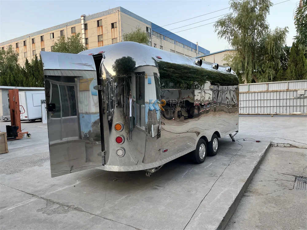 Street Mobile Food Trailer Customize Fast Breakfast Food Carts Concession Coffee Ice Cream Truck Van