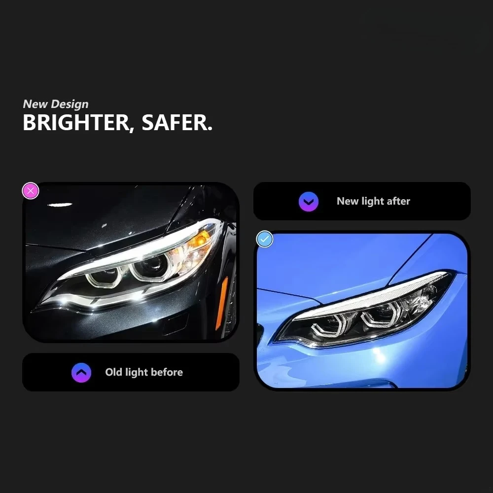 

Headlight Projector Car Light DRL F87 Headlight M2 F44 F47 Animation Signal Car Accessories for F22 Light Emitting Diode