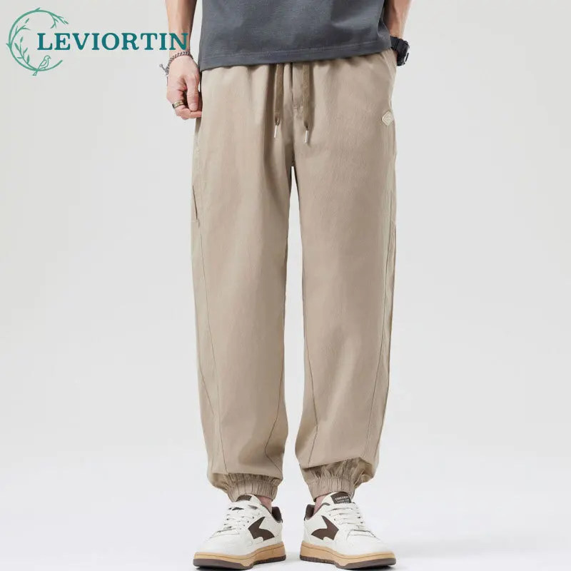 

Men's summer thin style American trendy brand fashionable loose, simple and versatile Tencel quick drying workwear pants