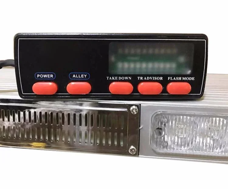 Vermelho azul âmbar 47 Polegada super fino veículo segurança carro caminhão barra de luz do telhado barra de luz do caminhão do carro com sirene e rádio