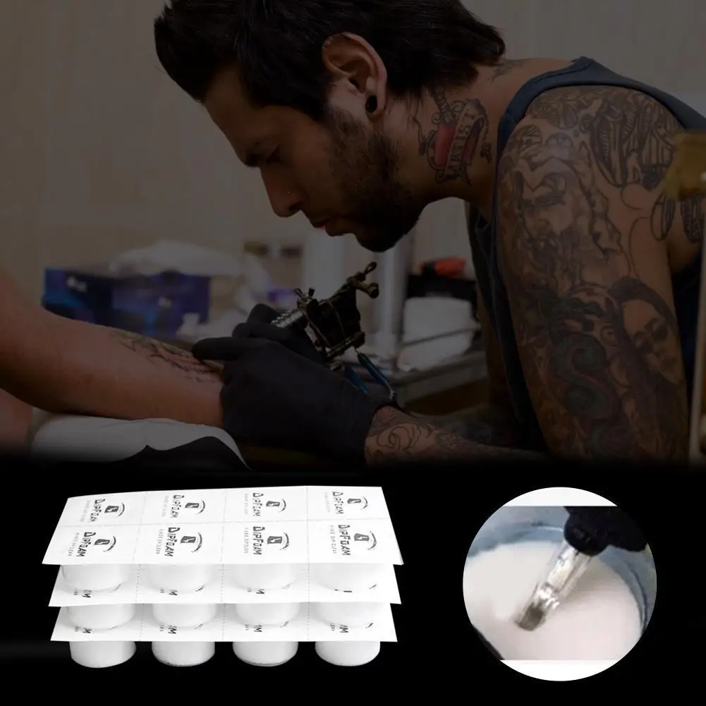 

24pcs/box Tattoo Needle Dip Clean Cups Disposable Tattoo Needles Hygroscopic Cup Safe Cleaning Tools Tattoo Accessories