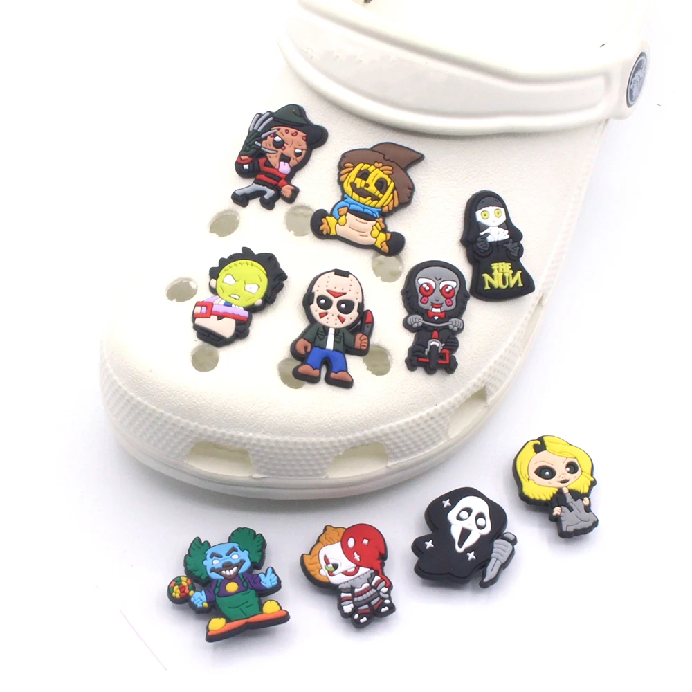 23Pcs Cartoon Shoe Charms Clog Sandal Accessories DIY Shoe Decoration Wristband Men Women Party X-mas Gifts