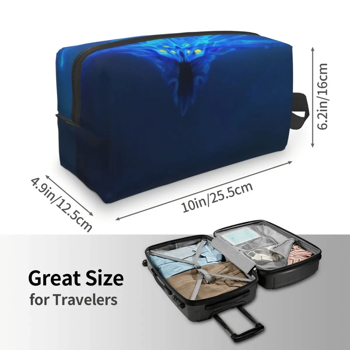 Subnautica- Ghost Leviathan Poster Makeup Bag Cosmetic Organizer Storage Dopp Kit Toiletry Cosmetic Bag for Women Beauty Travel