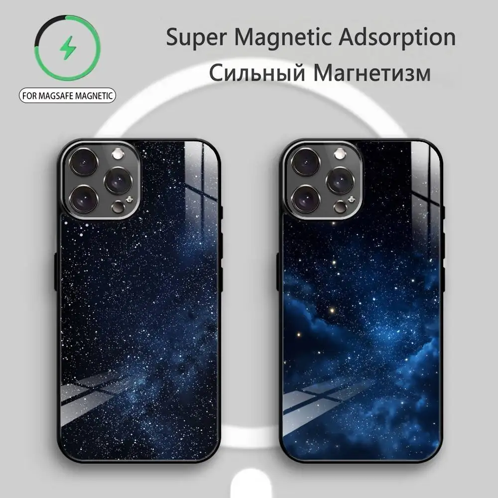 

Starry N-Night S-Sky Phone Case For iPhone17,16,15,14,13,12,11 Plus,Pro Max Magnetic For Magsafe Wireless Charging