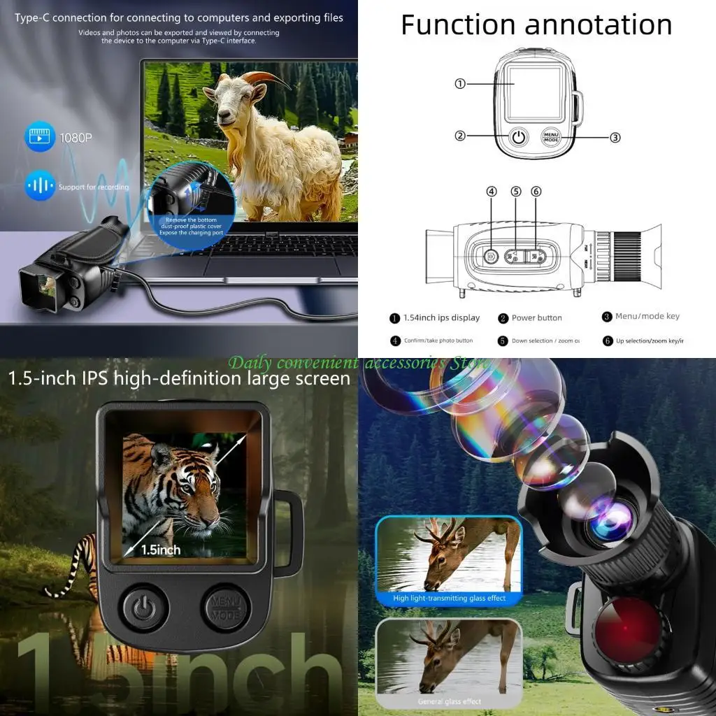 

97QB двойное устройство для ночного видения, емкость для видео и фотосессии