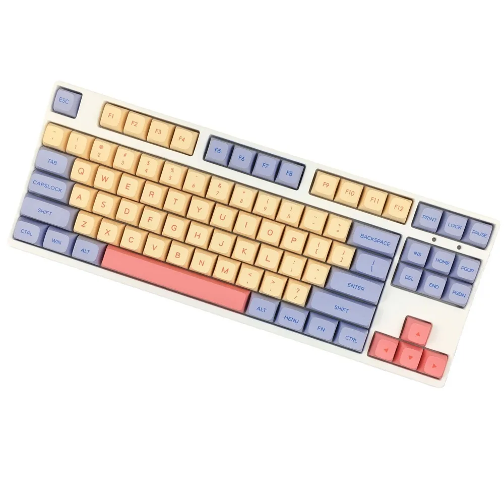 Imagem -06 - Personalidade Bonito Keycap Algodão Doce Rosa Xda Alta Pbt Sublimação Térmica Teclado Mecânico Eixo Cruz Adequado Chave 132