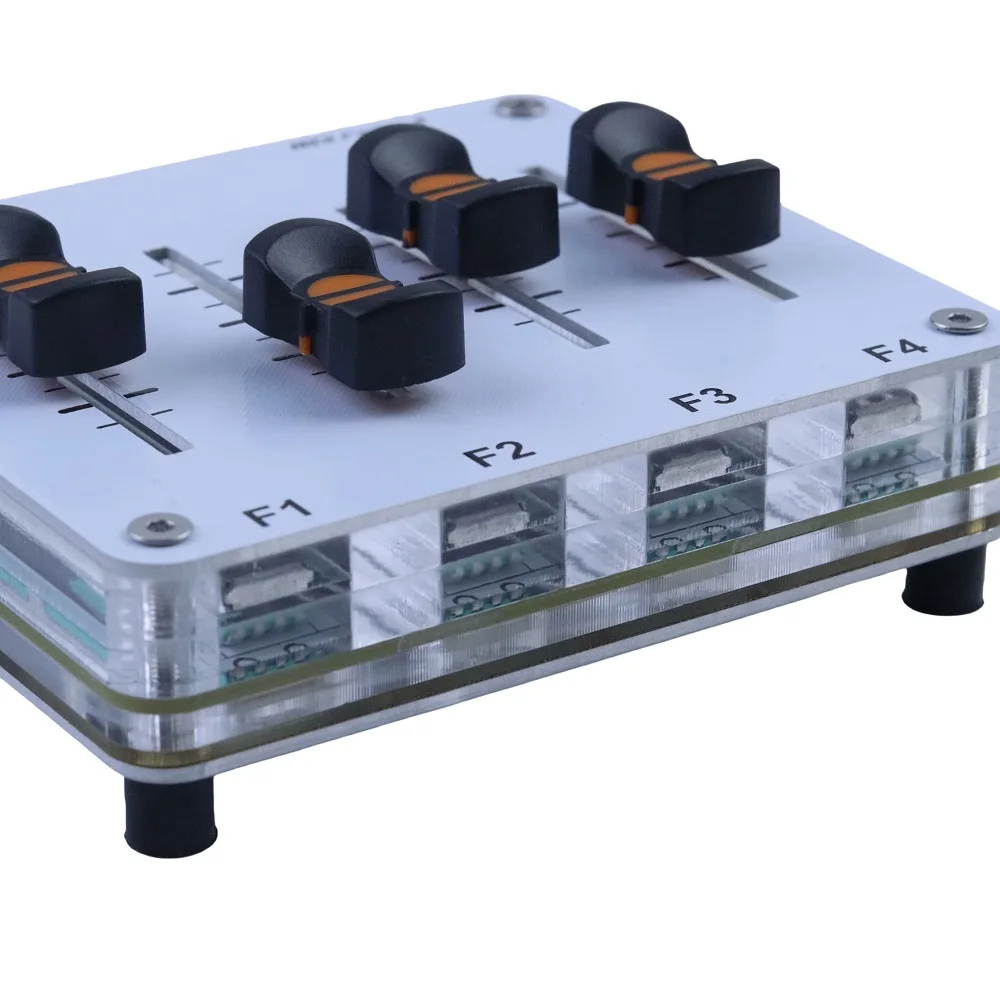 4-Channel MIDI Fader Controller, 42mm USB CC Assignable Controller for DAW Music Software