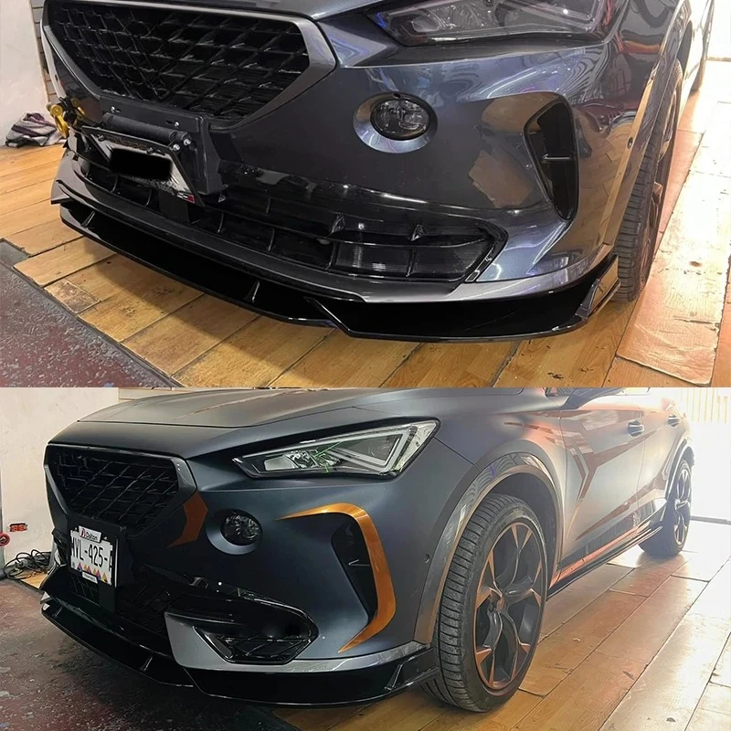 쿠프라 포르멘토르 VZ VZ5 TSI 1.4e-하이브리드 Mk1 2020-2024 자동차 프론트 범퍼 립 스포일러 스플리터 프론트 립 캡 바디킷 트림 썸네일 2