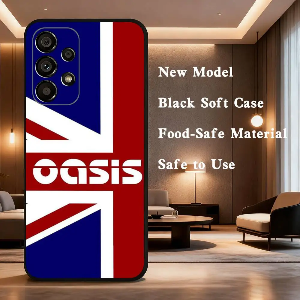 حافظة هاتف باند O-OasisS لهاتف سامسونج جالاكسي A73,31,32,72,41,53,52,71,22,5G,Note,J7,8,9 غطاء أسود ناعم