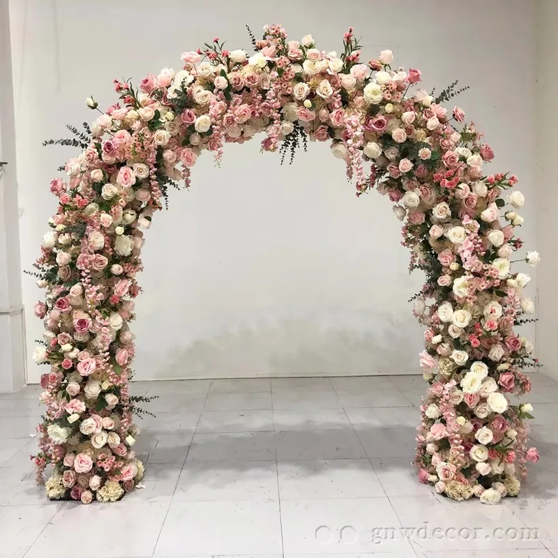 Customize Wedding Arch Ceiling Wedding Flower Arrangement Artificial Flower Decorative Frame Arch Backdrop Home Decoration