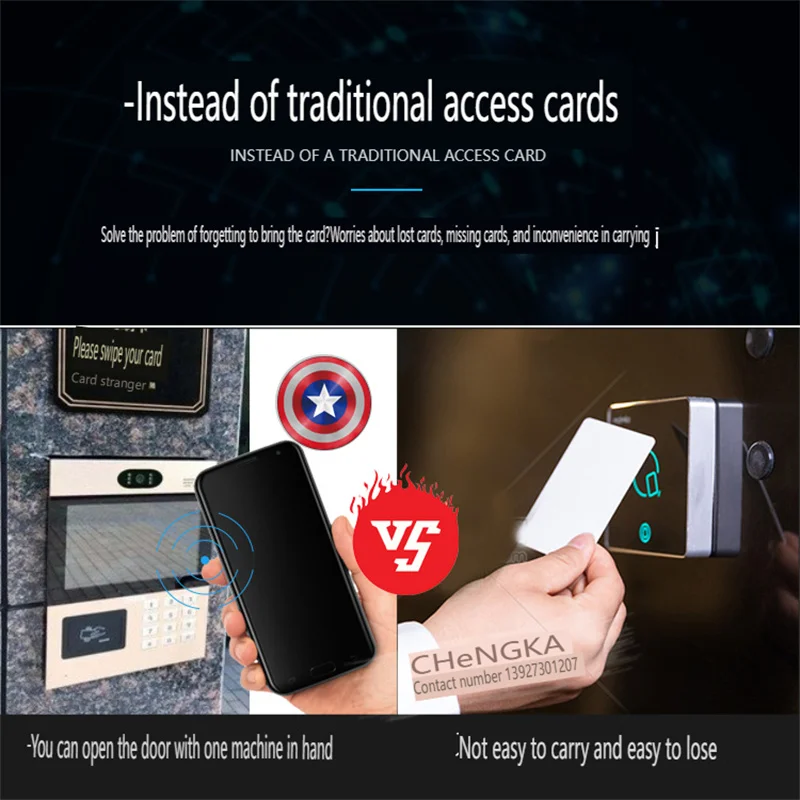 1Pcs RFID EM4305 T5577 125Khz Rewritable Keyfobs KeyChain Ring Cartoon Token Tag Blank Card Anti Meta Sticker Key Fobs Badge