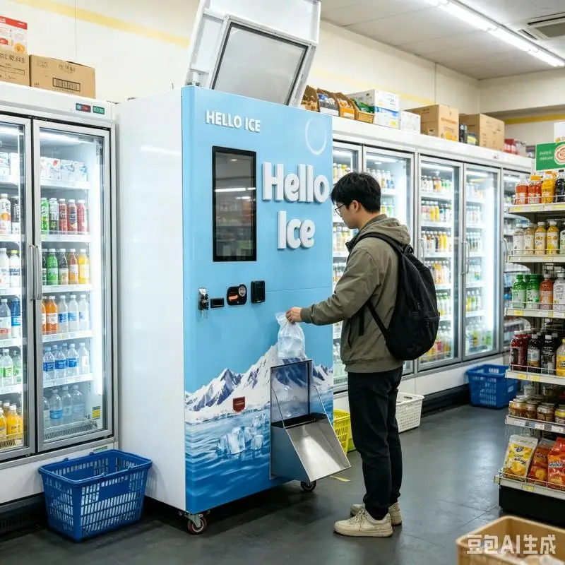 Customized Ice Cube Vending Machine Intelligent Automatic Ice Production Machine Business Application
