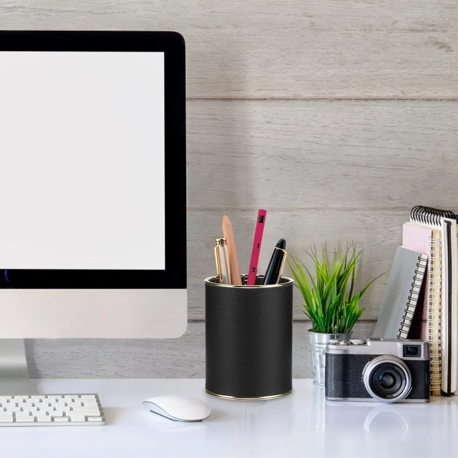 

Desktop Pen Holder Bucket Multi-Use Storage Organizer Office Home School Supplies Pencil Holder Container Case Cup Desk