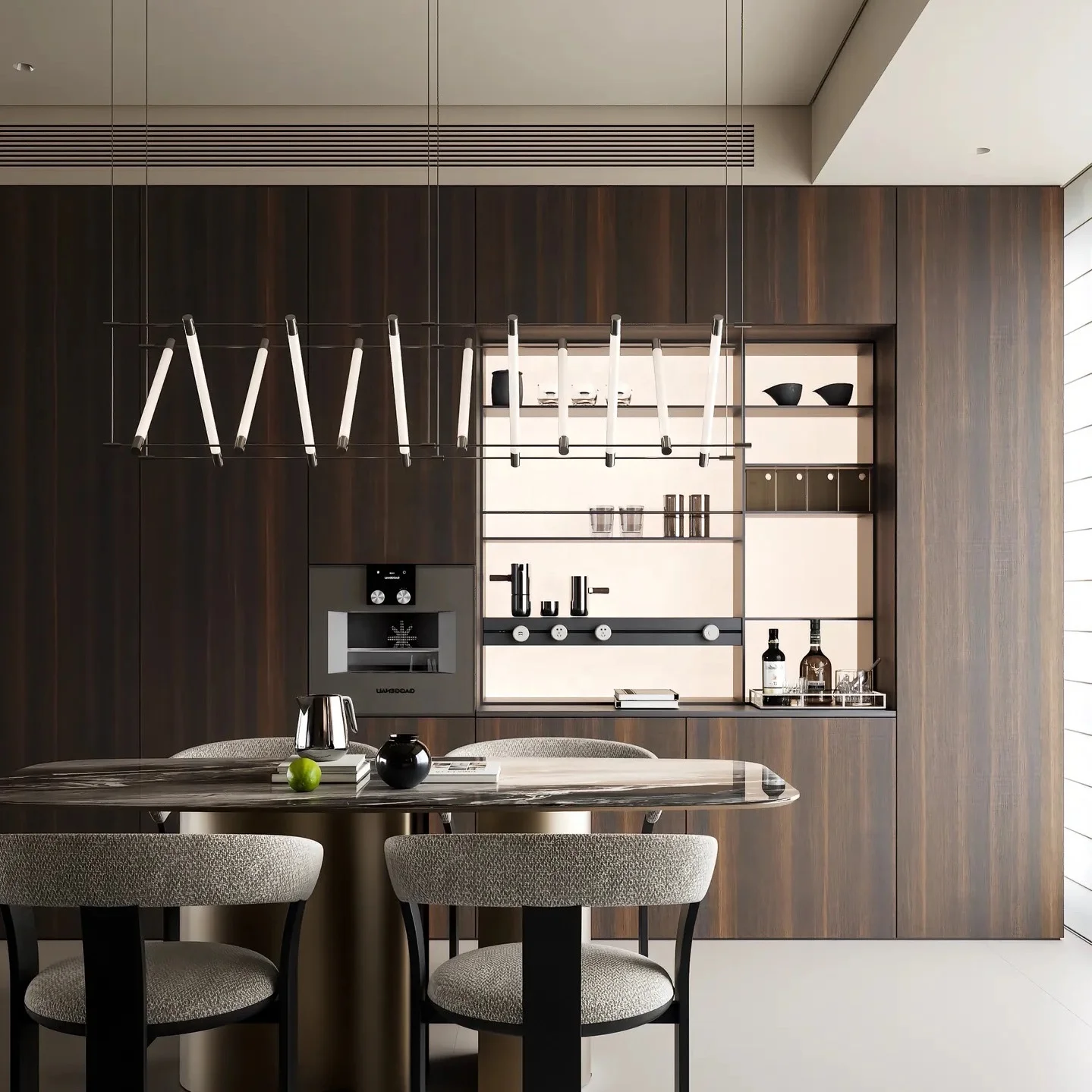 

Настраиваемая кухонная столешница из массива дерева класса люкс, экологичная, водонепроницаемая и влагостойкая.