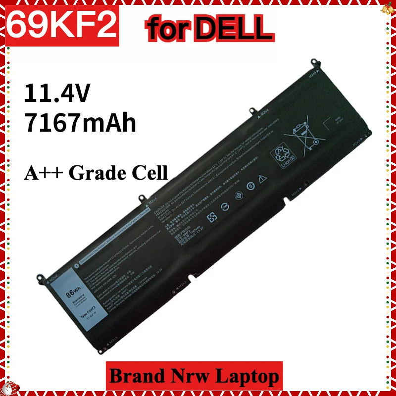 69KF2 Battery for DELL XPS 15 9500 9510 9520 9530 Precision 5550 5560 G15 5510 5511 5520 5515 5521 G7 15 7500 P91F P87F 86WH