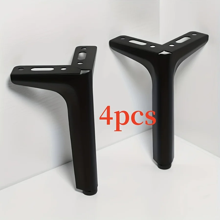 

4Pcs Metal Sofa Legs Half Round Three Prong Furniture Support Feet Cabinet Table Bedside Table Hardware Legs Brackets