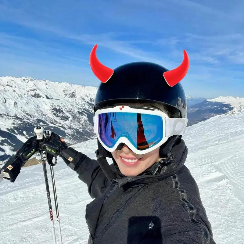 2pcs Helmet Devil Horns Motorcycle Electric Bike Car Helmet Stickers Horns Sticker For Motorcycle Bicycle Car Styling Decoration