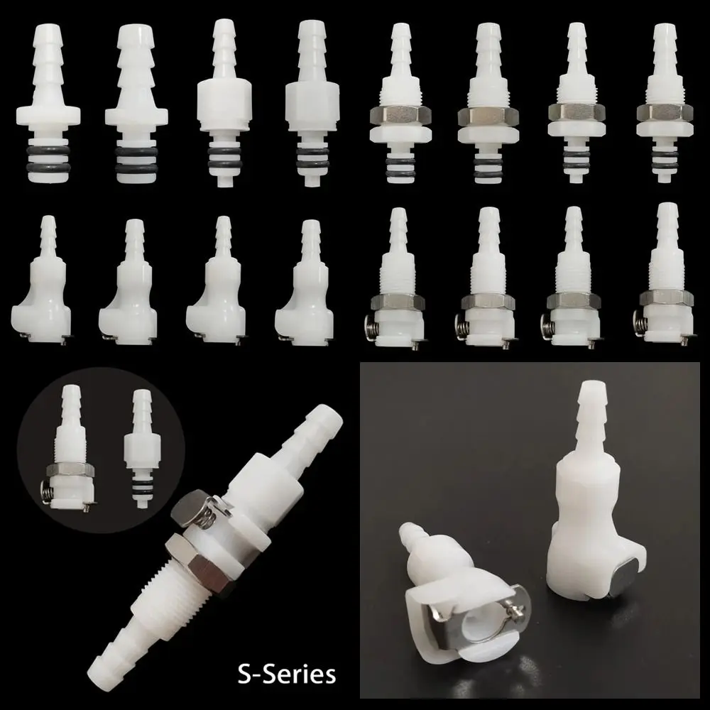 Quick Coupler Disconnect Fitting Coupling S-series Male Female Quick Shut-Off Hose Joint Tube Connector For Hose Pipe Tube