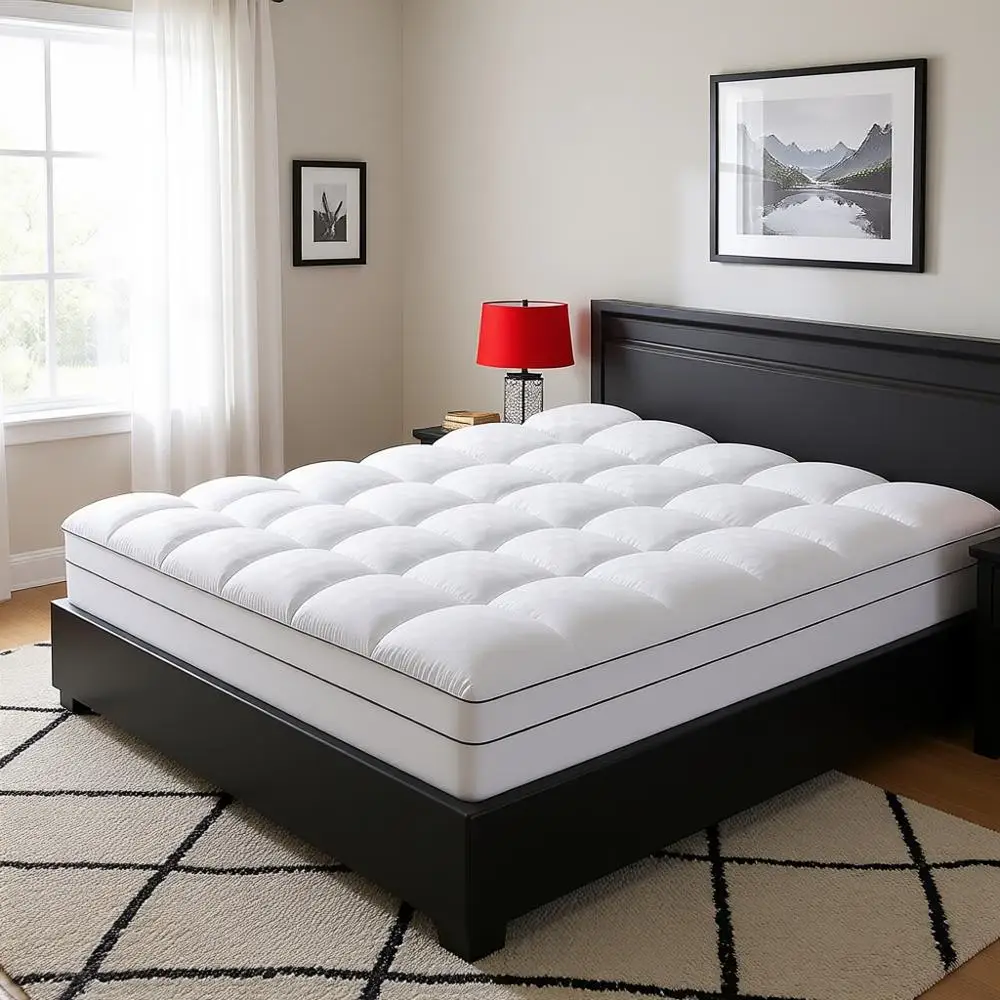 

Наматрасник Queen Size Extra Thick для облегчения боли в спине, охлаждающий чехол-протектор с карманом глубиной 8-21 дюйм, с наполнителем из пуха (8-21 дюйм)