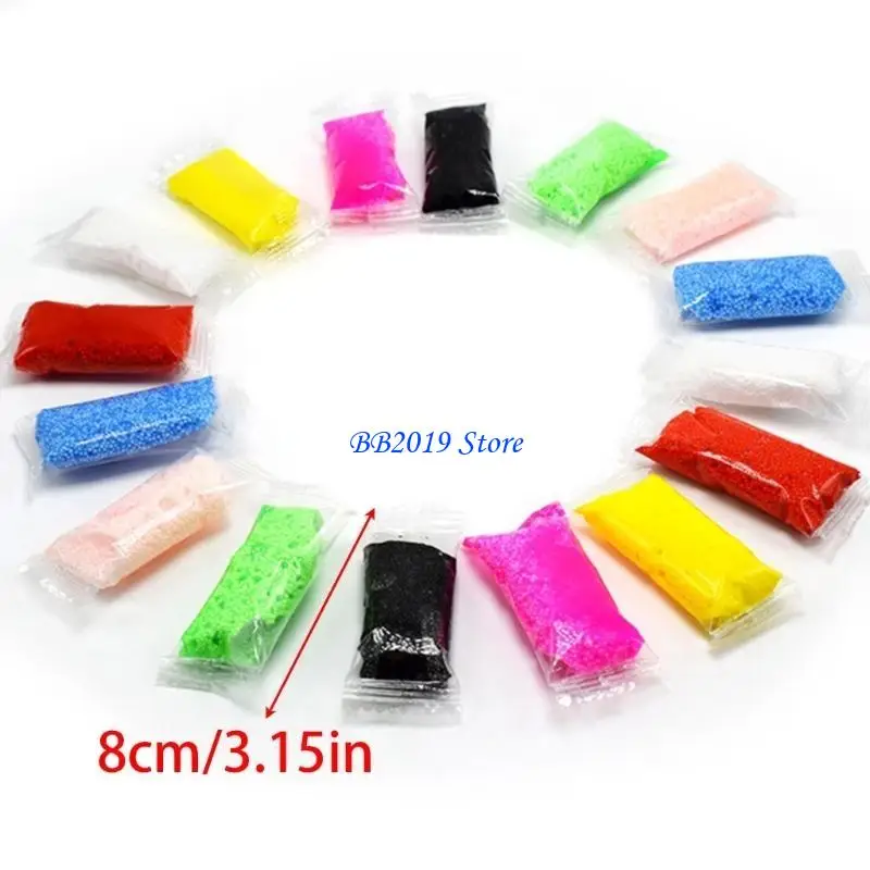 Q0KB Soft mousse boue neige 8pcs pour filles adultes kits bricolage jouet à main