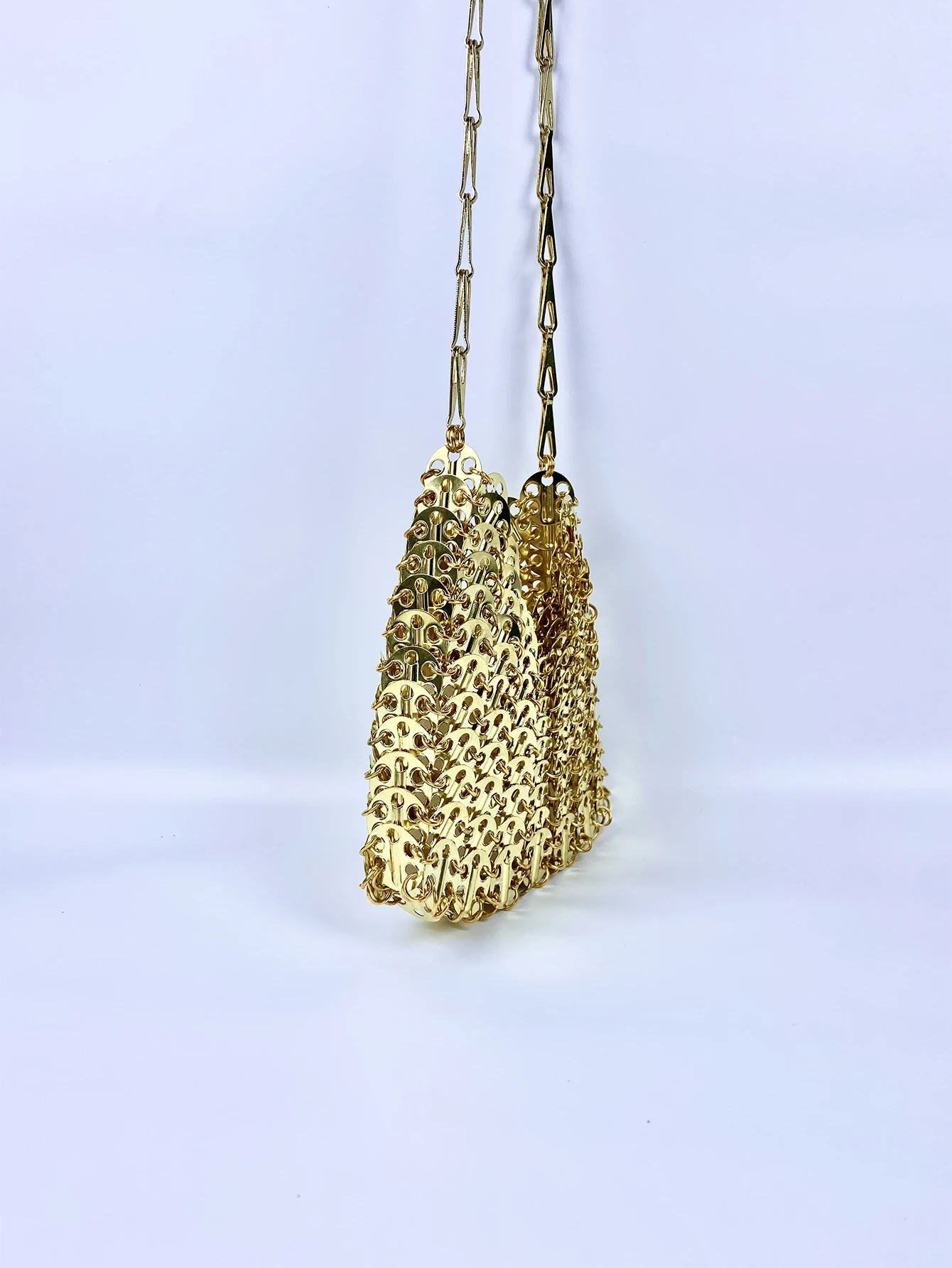 2023 New Network Red Same Style Women's Bag Mobile Bag Chain Shiny Slice Bling One Shoulder Crossbody Bag