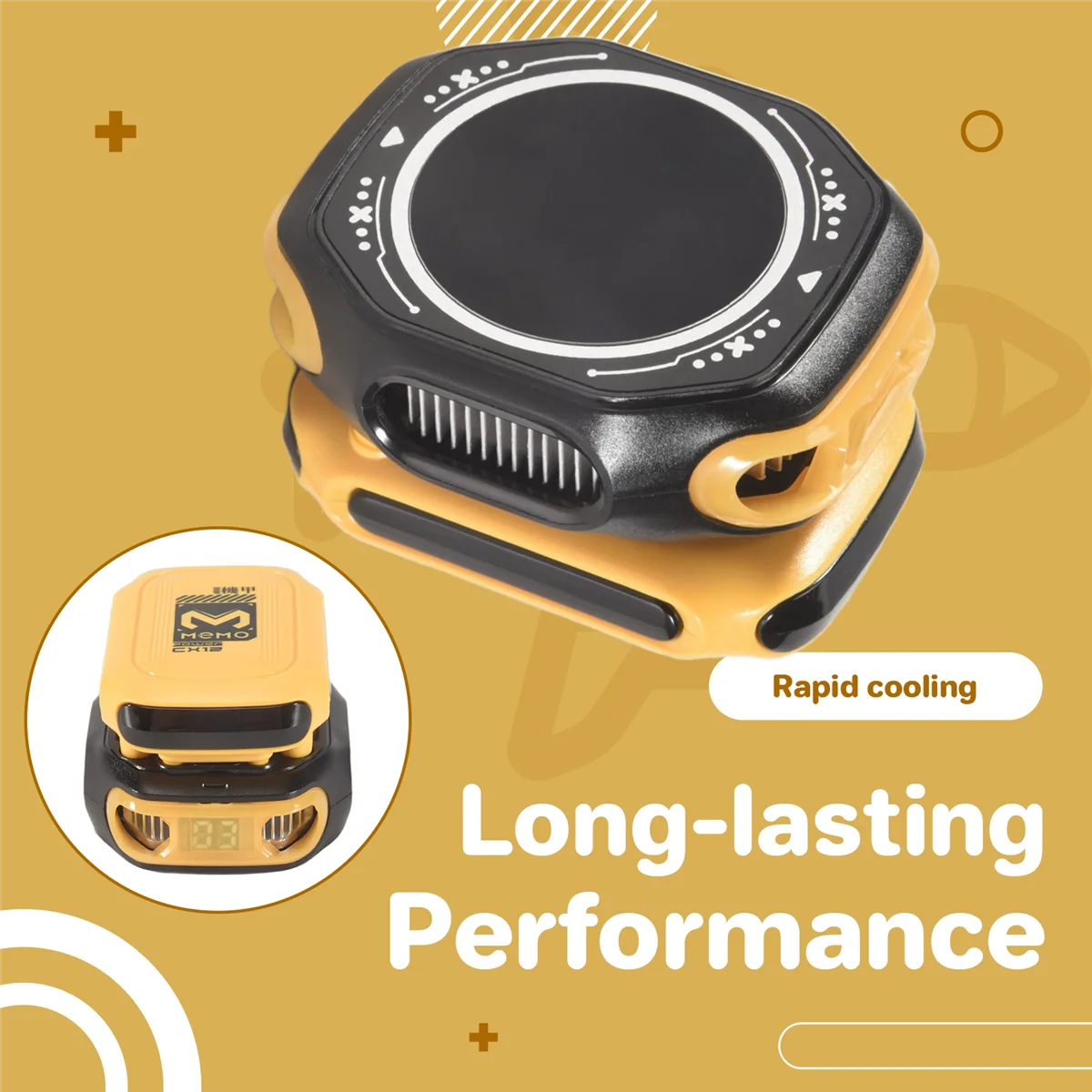A40I MEMO CX12 Mobile Phone Cooler Magnetic Semiconductor Ice Cooling Radiator with AI Temperature Control Digital Display