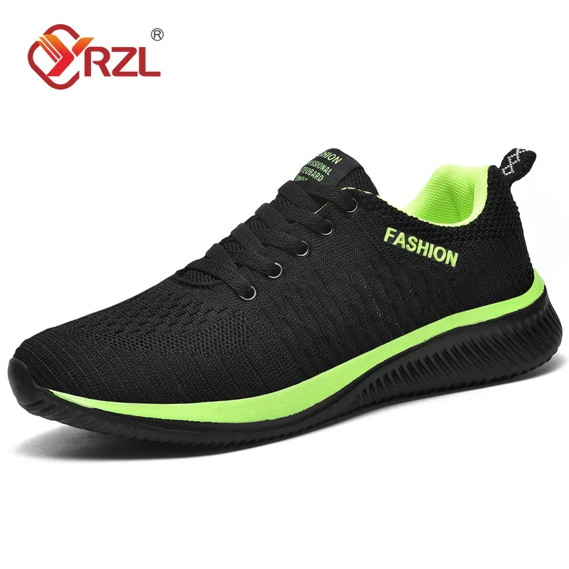 

YRZL Men Running Sneakers Casual Lightweight Sport Shoes Classical Mesh Breathable Casual Shoes Male Fashion Moccasins Sneakers