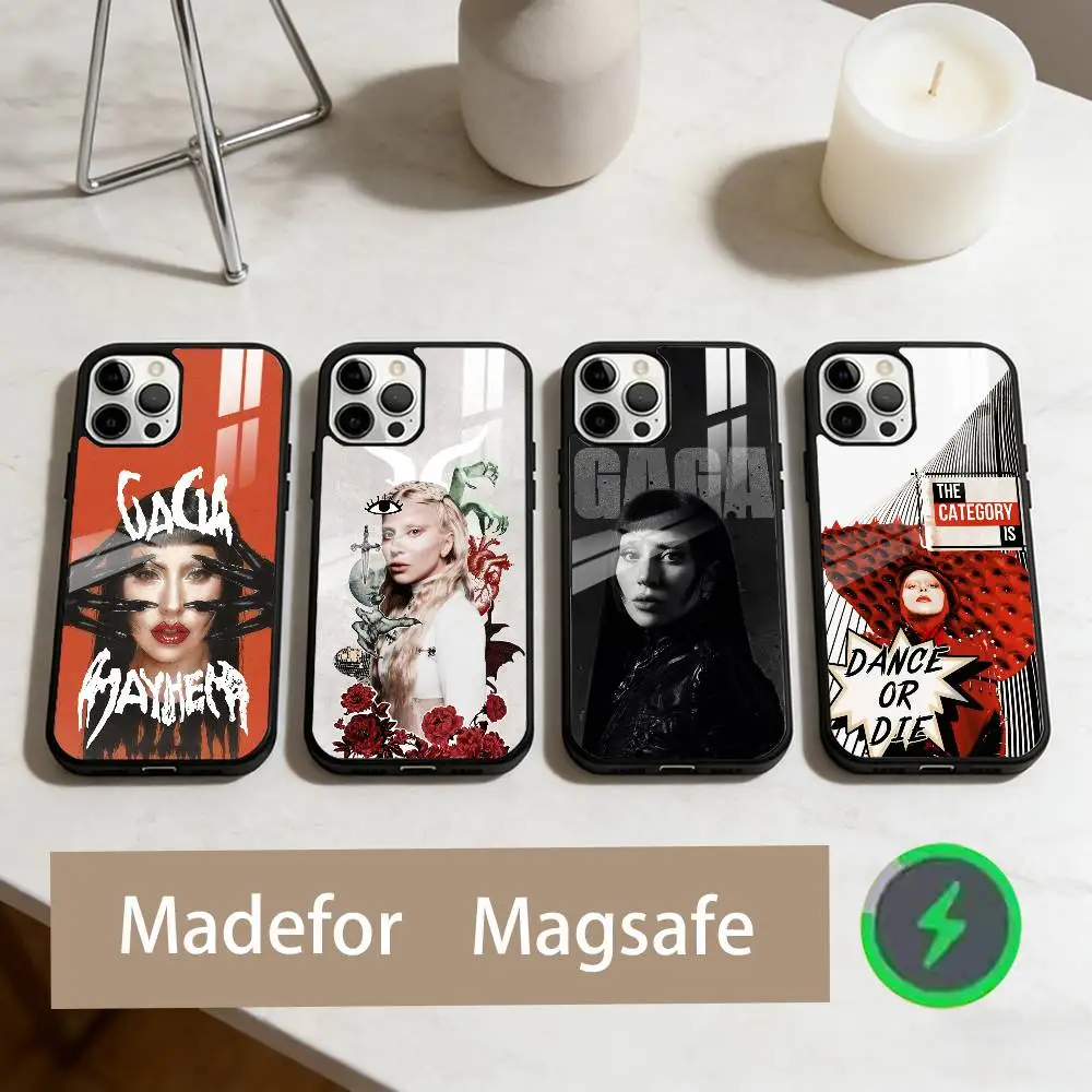 

L-LADY GAGA A-Abracadabra Phone Case For iPhone17,16,15,14,13,12,11 Plus,Pro Max Magnetic For Magsafe Wireless Charging