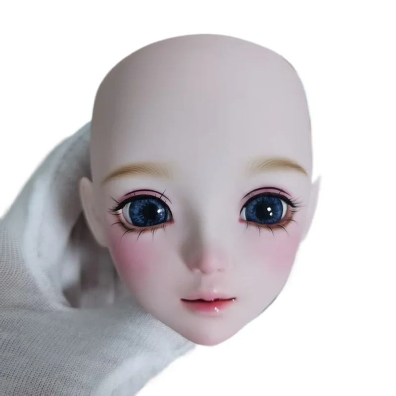 Makeup Doll's Head for 57cm Yeluoli Girl Doll with Random Eye 1/3 Bjd Accessories White/ Pink/ Tan Skin