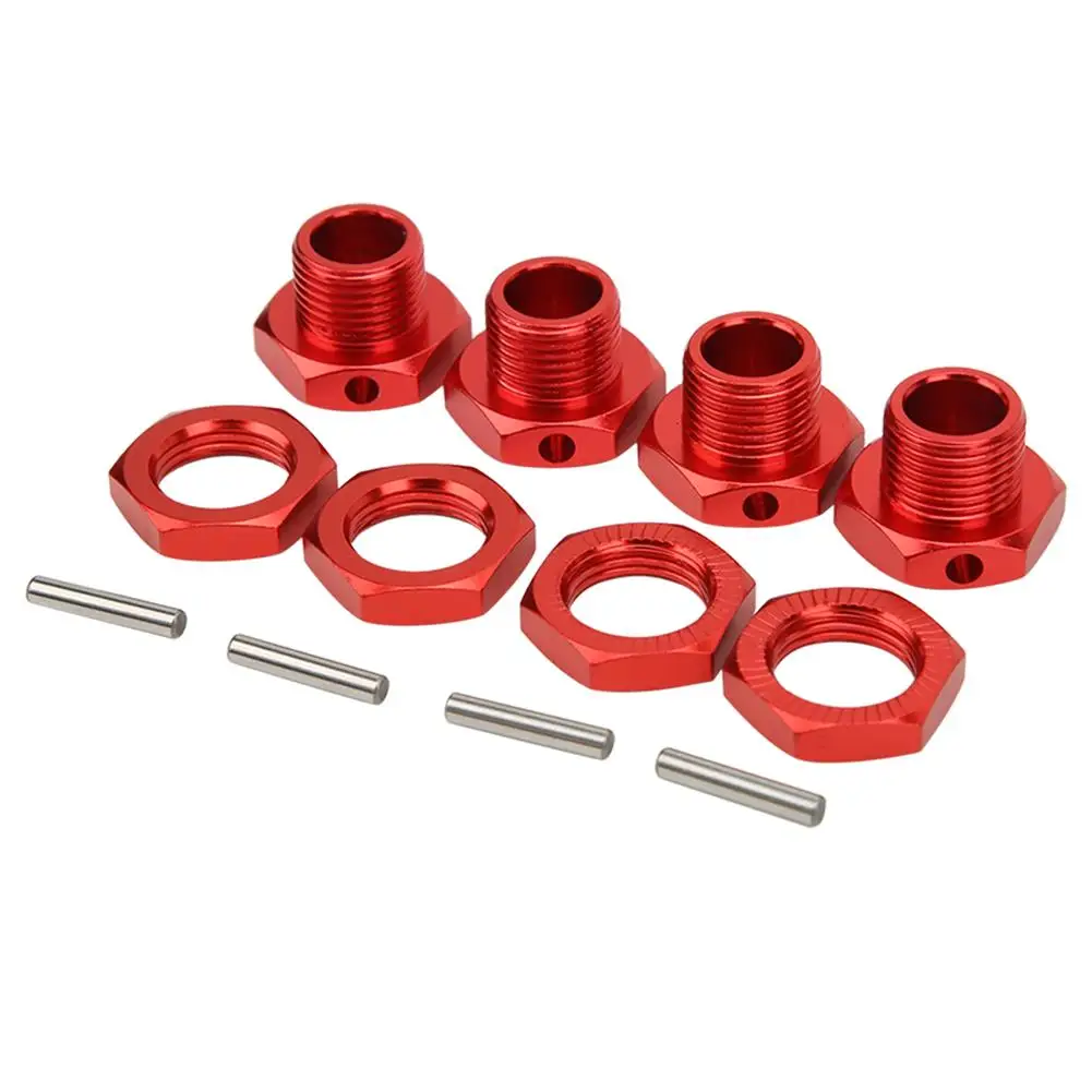 4PCS 17MM Aluminum Alloy Wheel Hex Driver Coupler Kit for hsp 1/8 RC  - Red